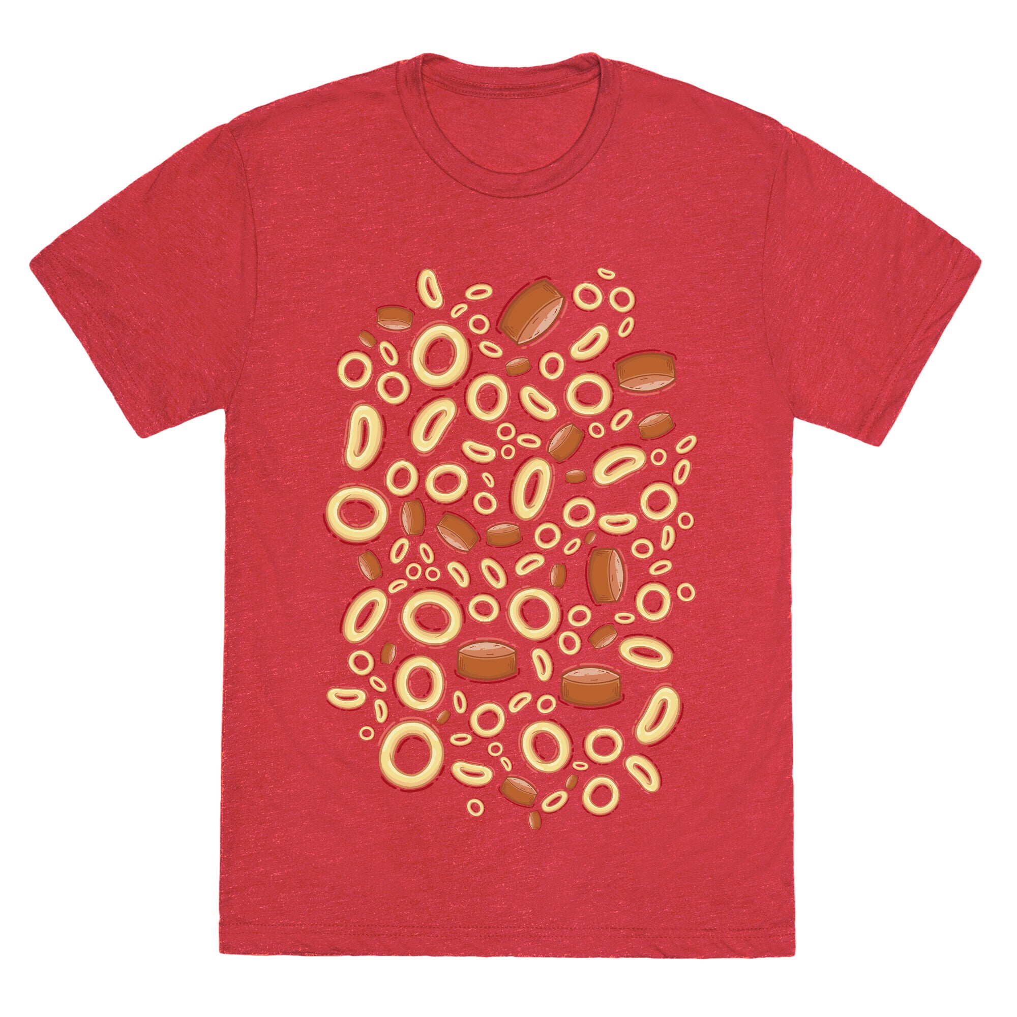 Spaghettios With Franks Pattern Unisex Triblend Tee